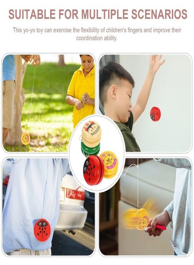 ZELVO High-Speed Wooden Yo-Yo Spinner Toy for Kids - Multicolor, Classic Retro YoYo Game, Durable Wooden Toy (Pack of 1) - Image 4